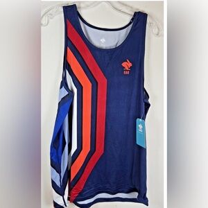 Rabbit Trail Running NWT EZ Tank Top   - Women's Med blue orange Athletic